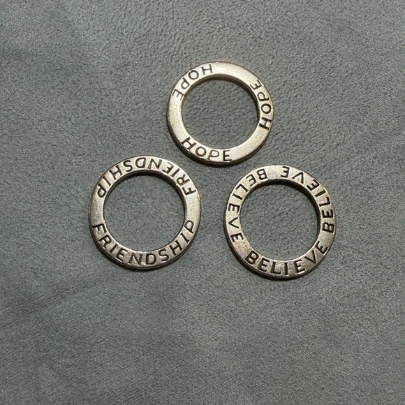 Silver Inspirational Word Rings - Picture 2 of 3